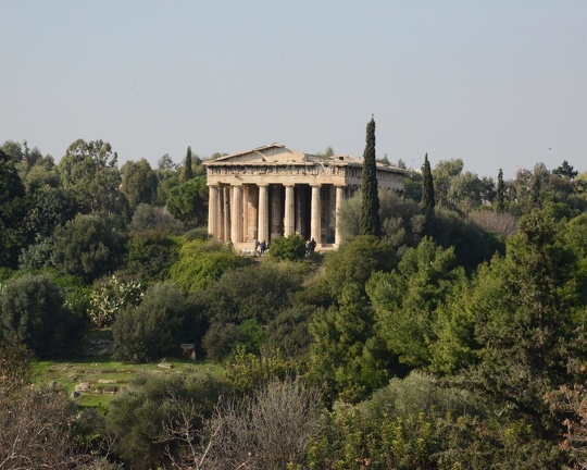 Temple of Hephaestus from the Stoa of Attalos